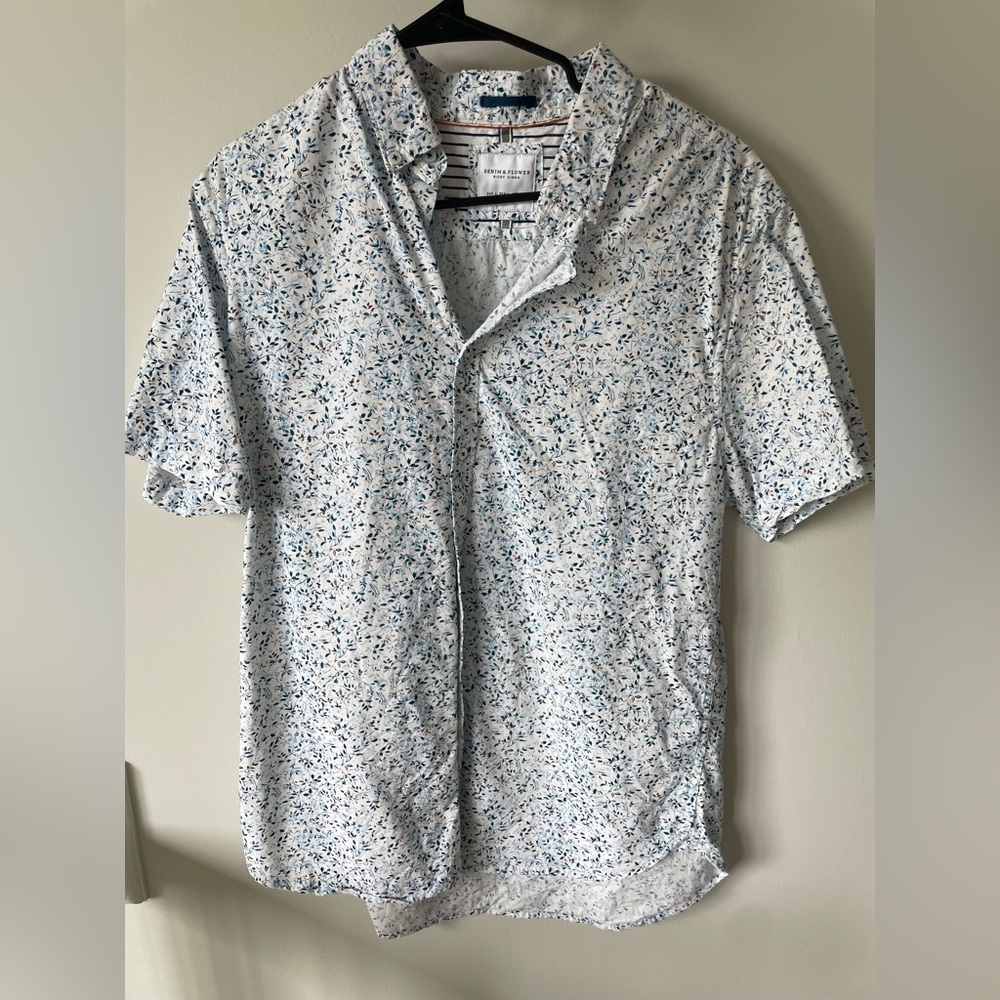 Denim & Flower Casual Button Down Shirt (Worn Once)